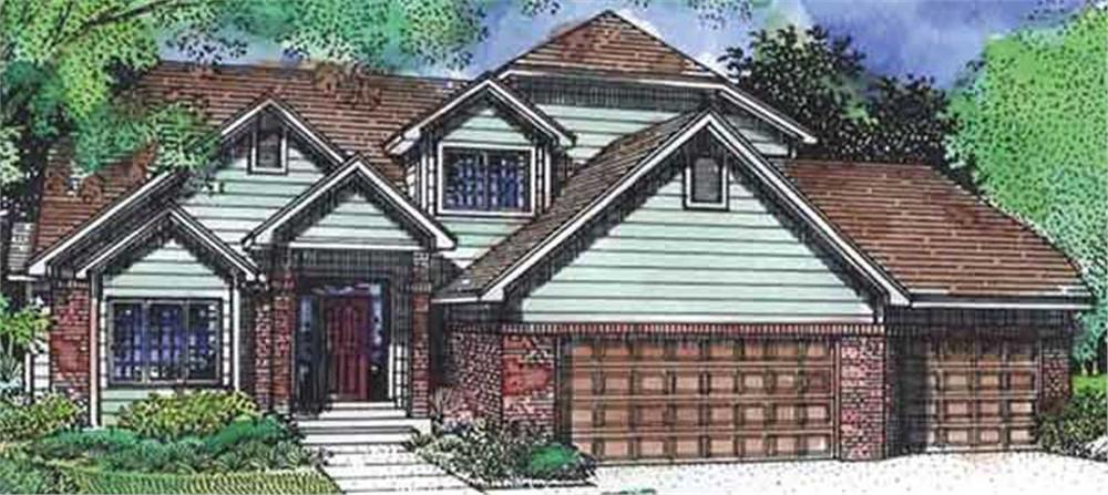 Front view of Traditional home (ThePlanCollection: House Plan #146-2333)