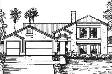 5-Bedroom, 2630 Sq Ft Florida Style House Plan - 146-2336 - Front Exterior