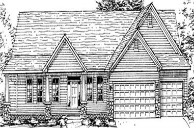 1-Bedroom, 1792 Sq Ft Ranch House Plan - 146-2349 - Front Exterior