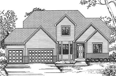 4-Bedroom, 2410 Sq Ft 1 1/2 Story House Plan - 146-2362 - Front Exterior