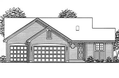 2-Bedroom, 1174 Sq Ft Ranch House Plan - 146-2381 - Front Exterior