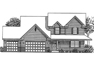 4-Bedroom, 3354 Sq Ft Country House Plan - 146-2382 - Front Exterior