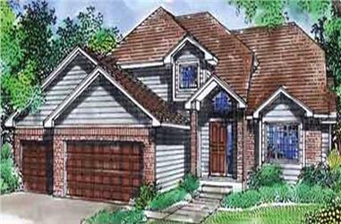 3-Bedroom, 2164 Sq Ft Contemporary House Plan - 146-2389 - Front Exterior