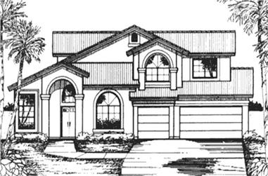 3-Bedroom, 2531 Sq Ft Florida Style House Plan - 146-2395 - Front Exterior