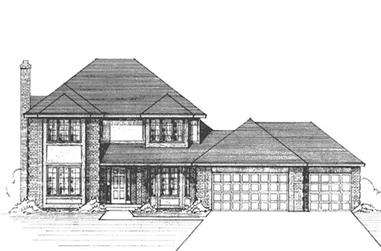 3-Bedroom, 2313 Sq Ft Country House Plan - 146-2398 - Front Exterior