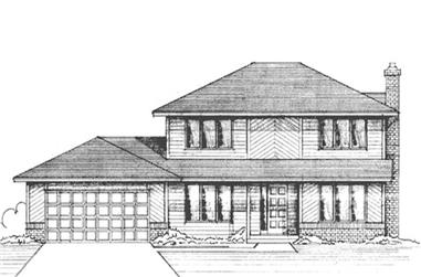 3-Bedroom, 1924 Sq Ft Contemporary House Plan - 146-2399 - Front Exterior