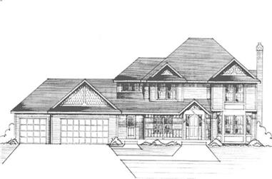 4-Bedroom, 2529 Sq Ft Shingle House Plan - 146-2406 - Front Exterior