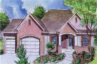1-Bedroom, 1670 Sq Ft Ranch House Plan - 146-2418 - Front Exterior