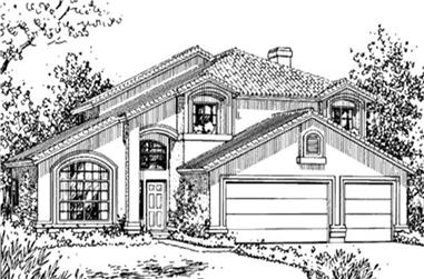 4-Bedroom, 2749 Sq Ft Florida Style House Plan - 146-2421 - Front Exterior