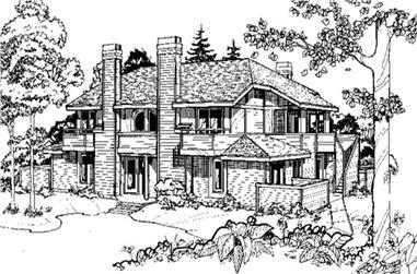 1-Bedroom, 1142 Sq Ft Multi-Unit House Plan - 146-2469 - Front Exterior