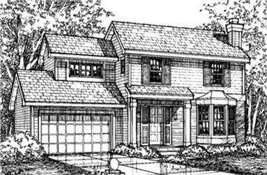 3-Bedroom, 1467 Sq Ft Country House Plan - 146-2524 - Front Exterior