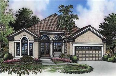 3-Bedroom, 1679 Sq Ft Florida Style House Plan - 146-2543 - Front Exterior
