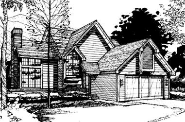 3-Bedroom, 1928 Sq Ft Multi-Level House Plan - 146-2562 - Front Exterior