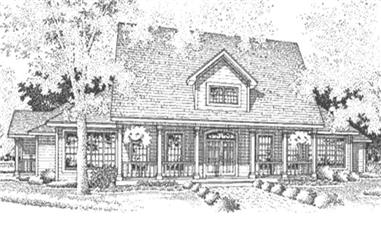 3-Bedroom, 3032 Sq Ft Southern House Plan - 146-2566 - Front Exterior