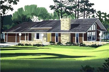 3-Bedroom, 1587 Sq Ft Ranch House Plan - 146-2586 - Front Exterior
