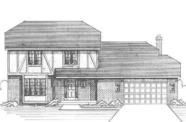 3-Bedroom, 2400 Sq Ft Tudor House Plan - 146-2623 - Front Exterior