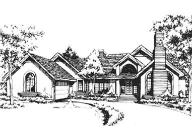 3-Bedroom, 3412 Sq Ft Ranch House Plan - 146-2676 - Front Exterior