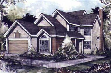 3-Bedroom, 2125 Sq Ft Contemporary House Plan - 146-2681 - Front Exterior