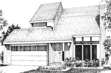 3-Bedroom, 1500 Sq Ft Modern House Plan - 146-2687 - Front Exterior