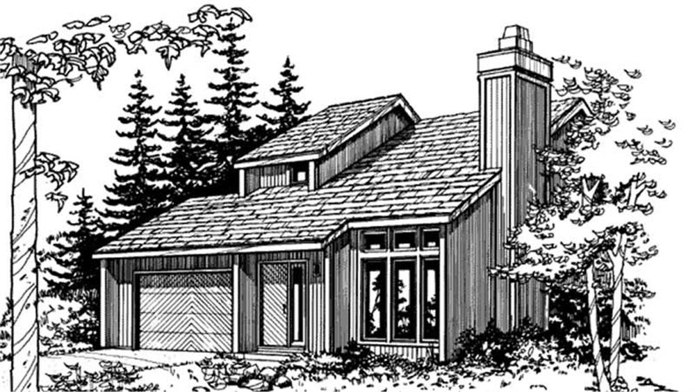 Front view of Country home (ThePlanCollection: House Plan #146-2691)