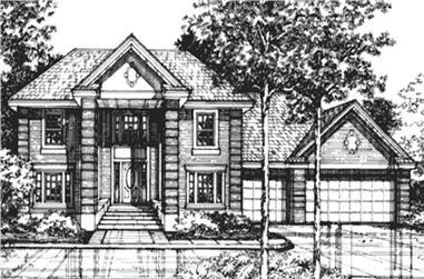4-Bedroom, 2982 Sq Ft Colonial House Plan - 146-2717 - Front Exterior