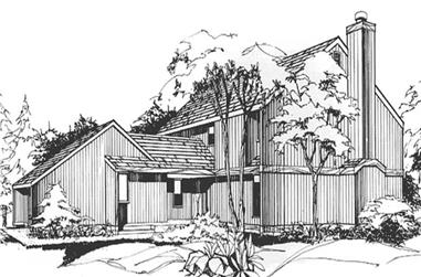 1-Bedroom, 2129 Sq Ft Contemporary House Plan - 146-2721 - Front Exterior
