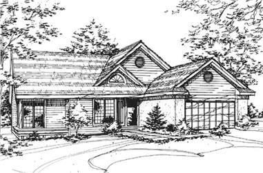 3-Bedroom, 1540 Sq Ft Transitional House Plan - 146-2736 - Front Exterior