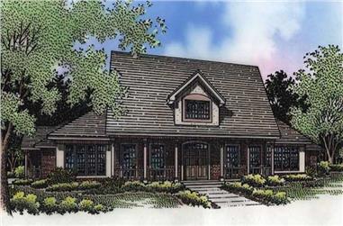 3-Bedroom, 3344 Sq Ft Southern House Plan - 146-2753 - Front Exterior