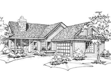 1-Bedroom, 1649 Sq Ft Country House Plan - 146-2757 - Front Exterior