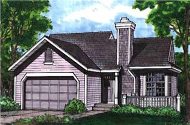 2-Bedroom, 988 Sq Ft Country House Plan - 146-2790 - Front Exterior