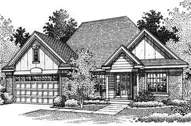 3-Bedroom, 1527 Sq Ft European House Plan - 146-2793 - Front Exterior