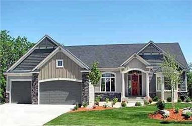 2-Bedroom, 2030 Sq Ft Country House Plan - 146-2812 - Front Exterior