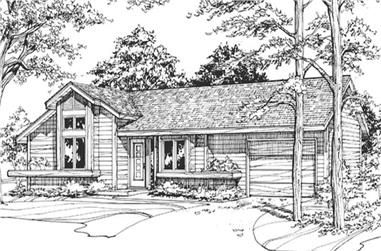 1-Bedroom, 980 Sq Ft Ranch House Plan - 146-2900 - Front Exterior