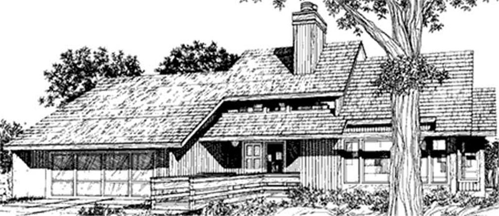 Front view of Contemporary home (ThePlanCollection: House Plan #146-2908)