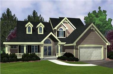 3-Bedroom, 2249 Sq Ft Country House Plan - 146-2915 - Front Exterior