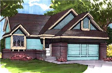 3-Bedroom, 1401 Sq Ft Country House Plan - 146-2922 - Front Exterior