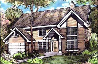 3-Bedroom, 2459 Sq Ft Country House Plan - 146-2955 - Front Exterior