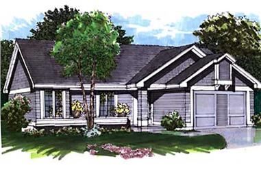 2-Bedroom, 1159 Sq Ft Ranch House Plan - 146-2969 - Front Exterior