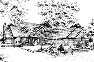 4-Bedroom, 4600 Sq Ft Country House Plan - 146-2979 - Front Exterior