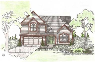 3-Bedroom, 1592 Sq Ft Contemporary Home Plan - 147-1001 - Main Exterior