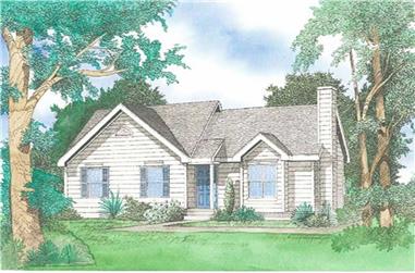 3-Bedroom, 1269 Sq Ft Ranch House Plan - 147-1002 - Front Exterior