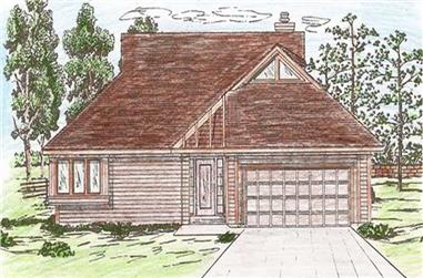 2-Bedroom, 1687 Sq Ft Wheelchair Accessible Home Plan - 147-1009 - Main Exterior