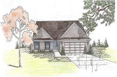 3-Bedroom, 1584 Sq Ft Small House Plans - 147-1010 - Front Exterior