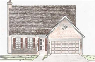 3-Bedroom, 1617 Sq Ft Contemporary Home Plan - 147-1022 - Main Exterior