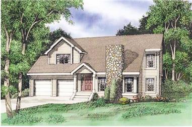 3-Bedroom, 1450 Sq Ft Contemporary House Plan - 147-1024 - Front Exterior