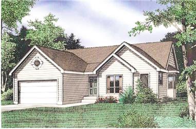 3-Bedroom, 1337 Sq Ft Ranch Home Plan - 147-1026 - Main Exterior