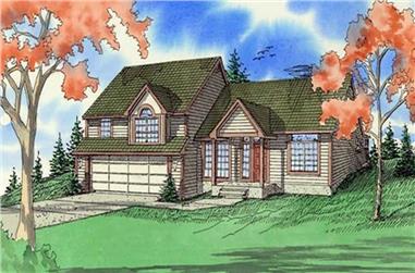 3-Bedroom, 1862 Sq Ft Traditional Home Plan - 147-1028 - Main Exterior