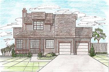 3-Bedroom, 1819 Sq Ft Contemporary Home Plan - 147-1035 - Main Exterior