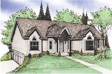 3-Bedroom, 1830 Sq Ft Ranch House Plan - 147-1036 - Front Exterior