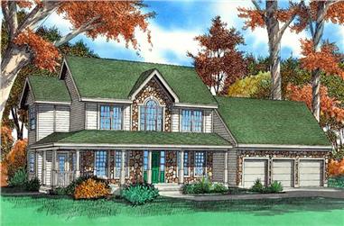 3-Bedroom, 2416 Sq Ft Colonial Home - Plan #147-1042 - Main Exterior